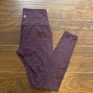 ATHLETA Ultimate Stash Pocket 7/8 Tight-Purple-XXS
